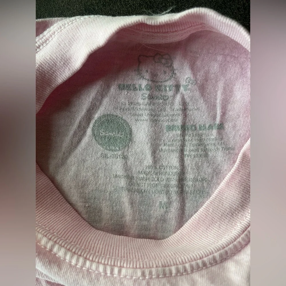 Official Bruno Mars x Hello Kitty Pink Long Sleeve Tee with Bruno Mars Graphic - Picture 2 of 4